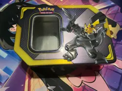 2019 Pokemon TCG Empty Pikachu & Zekrom Tag Team Tin- No Cards/packs - Image 1
