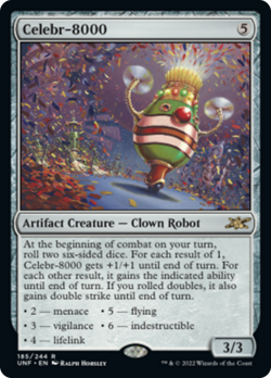 Celebr-8000 (185) FOIL Unfinity NM Artifact Rare MAGIC GATHERING CARD ABUGames - Image 1