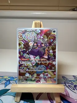 Pokemon TCG Morpeko Paradox Rift Holo Card 206/182 Illustration Rare - Image 1