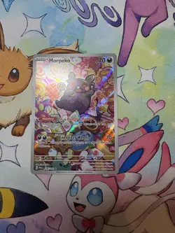 Pokemon TCG Morpeko Paradox Rift Holo Card 206/182 Illustration Rare - Image 2