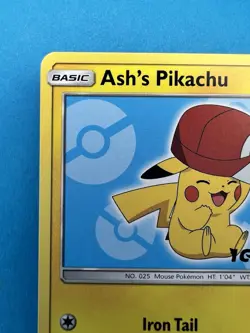 Ash's Pikachu SM113 Sun & Moon Black Star Promo Card Pokemon TCG NM - Image 3