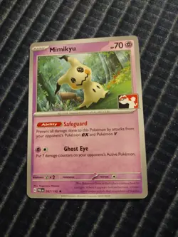 Mimikyu Pokemon Prize Pack Series Promo Pokemon Card NM/LP Play Stamp - Image 1