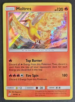 Moltres 19/181 Holo Rare Team Up Pokemon Card TCG NM - Image 1