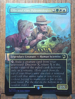 Ellie and Alan, Paleontologists (Borderless FOIL) Jurassic World. LCI Near Mint - Image 1