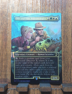 Ellie and Alan, Paleontologists (Borderless FOIL) Jurassic World. LCI Near Mint - Image 2