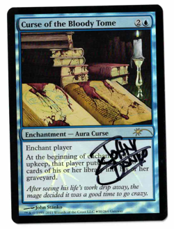 Curse of the Bloody Tome WPN & Gateway Promos Foil signed by artist John Stanko! - Image 1