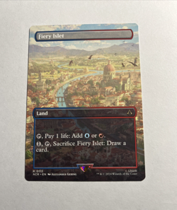 Fiery Islet (Borderless) - Universes Beyond: Assassin's Creed MTG + Bonus Rare!! - Image 1