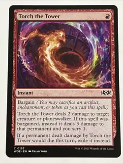 MTG Wilds of Eldraine Torch the Tower 0153 NM - Image 1