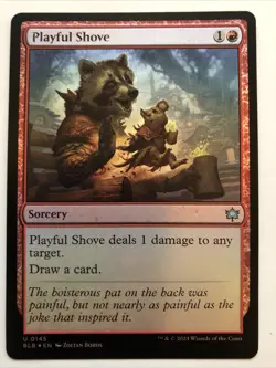 MTG Bloomburrow Playful Shove Foil 0145 NM - Image 1