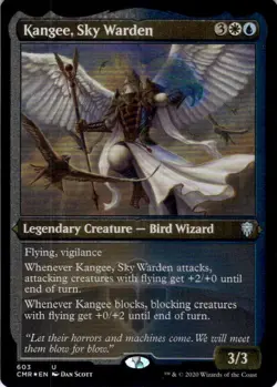 MTG Kangee, Sky Warden (Foil Etched) (603) | NM Foil | Commander Legends {CMR} - Image 2