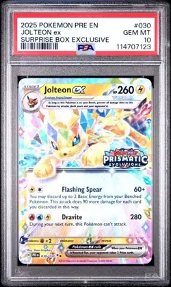 2025 Pokemon Surprise Box Exclusive JOLTEON ex PRE EN PSA 10 Prismatic - Image 1