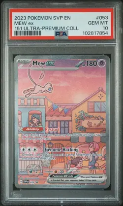 2023 POKEMON SVP EN-SV BLACK STAR PROMO 151 ULTRA-PREM COLL #053 MEW EX PSA 10 - Image 1