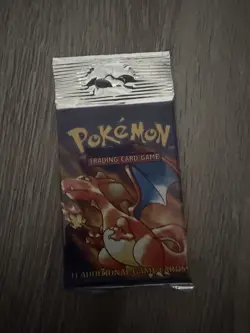 1999 Pokemon Base Set Hanger Long Pack ~ Charizard Artwork ~ Heavy 21.2g - Image 1