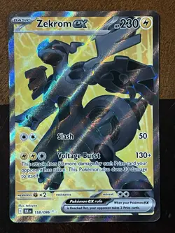 Zekrom ex 158/086 Black Bolt Pokemon Double Rare Full Art Mint, (grade play) - Image 2