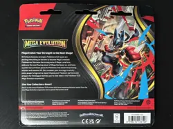 Pokemon TCG Mega Evolution Three Booster Blister Pack New Sealed - Image 2