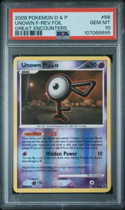 Pokemon Unown F Great Encounters Reverse Holo PSA 10 GEM Mint LOW POP POP 3 - Image 1