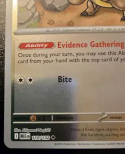 Gumshoos 110/132 Reverse Holo Uncommon Mega Evolution Pokemon TCG - Image 4