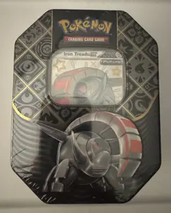 Pokemon TCG Scarlet & Violet Paldean Fates Iron Treads Ex Tin - Factory Sealed - Image 1