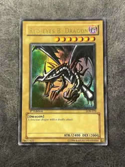 Yu-Gi-Oh! Red-Eyes B. Dragon LOB-070 1st Edition WAVY - Image 1