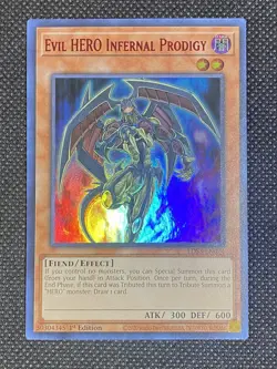 YuGiOh! - Evil HERO Infernal Prodigy LDS3-EN024 Ultra Rare (RED) 1st Edition NM - Image 1