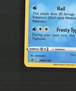Glaceon SWSH192 Sword & Shield Black Star Promo Cosmos Holo Pokemon Card LP - Image 5