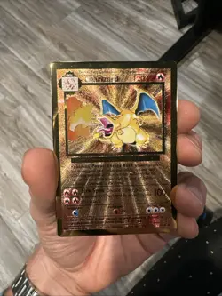 Pokemon TCG Charizard (Celebrations 25th Anniversary UPC Metal Card) 004/102. LP - Image 1