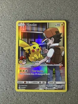 Pokemon Pikachu Card Basic Volt Tackle 70 HP Holo Rare - Image 1