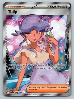 Tulip 244/182 Full Art Trainer Ultra Rare Paradox Rift Pokemon Card NM - Image 1
