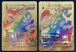 Urshifu Rapid Strike & Single Strike Vmax Rainbow Gold Foil Display Card - Image 5