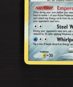 Empoleon 2/100 Stormfront Holo Rare Pokemon Card MP - Image 5