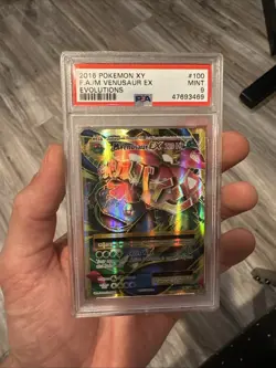 Pokemon 2016 XY Evolutions Mega Venusaur EX Full Art Card 100/108 PSA 9 - Image 1