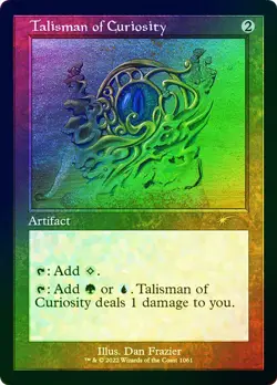 1 x FOIL ETCHED Talisman of Curiosity Retro Frame Secret Lair 1061 MTG NM - Image 1
