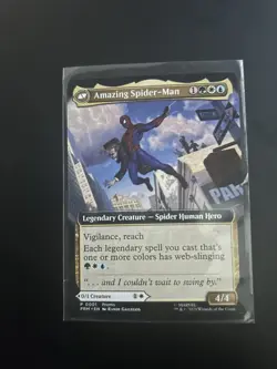 Peter Parker Amazing Spiderman MTG Disney World Exclusive Event Promo Rare Magic - Image 1