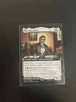 Peter Parker Amazing Spiderman MTG Disney World Exclusive Event Promo Rare Magic - Image 2