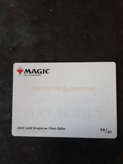 MTG Art Series Adult Gold Dragon #58 GOLD SIGNATURE - AFR NM - Image 2