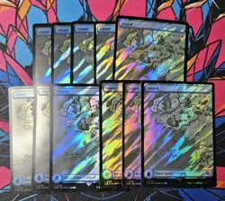 11x Island x11 NM 0716 Surge Foil Map MTG Lord Of The Rings Unplayed Magic - Image 1