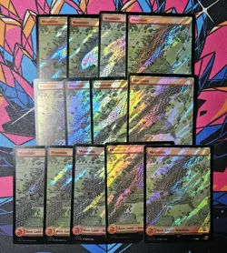 11x Mountain x11 NM 0719 Surge Foil Map MTG Lord Of The Rings Unplayed Magic - Image 1