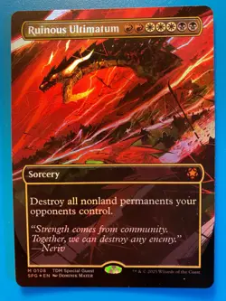 MTG 1x FOIL BORDERLESS Ruinous Ultimatum 108 Special Guests Magic the x1 NM - Image 1