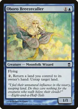 Oboro Breezecaller Saviors of Kamigawa NM Blue Common MAGIC MTG CARD ABUGames - Image 1