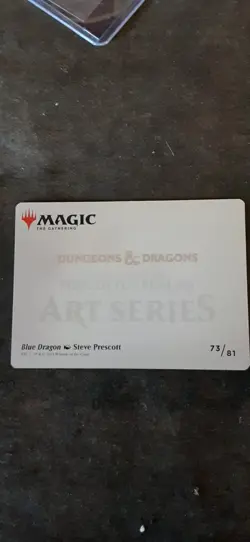 MTG Art Series Blue Dragon #73 GOLD SIGNATURE Adventures in the Forgotten Realms - Image 2