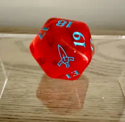 1x MTG Gathering MKM Murders At Karlov Manor Bundle D20 Oversized Dice Red - Image 1
