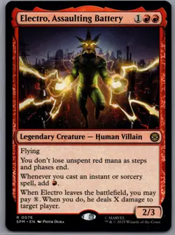 Electro, Assaulting Battery - Marvel's Spider-Man (SPM) - MTG Rare #76 | Regular - Image 1