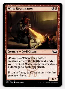 2022 MTG Magic The Gathering SNC Streets of New Capenna #131 Witty Roastmaster - Image 1