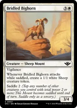 Bridled Bighorn -Foil Near Mint MTG Outlaws of Thunder Junction - Image 1