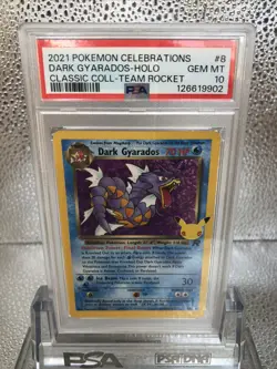2021 Pokemon SWSH Celebrations Dark Gyarados Classic Collection #8/82 PSA 10 - Image 2