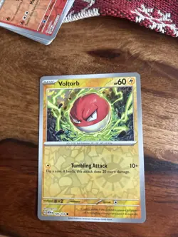 Pokemon TCG Reverse Holo Voltorb 100/165 Scarlet and Violet 151 Series - Image 1