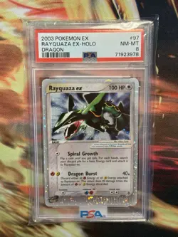 Pokemon 2003 Ex Dragon #97 Rayquaza Ex - PSA 8 - Image 1