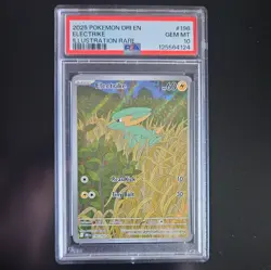 2025 Pokemon Dri En-Destined Rivals Illustration Rare Electrike #196 PSA 10 - Image 1