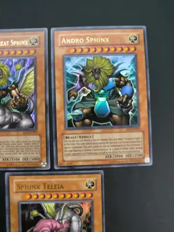 🔥 YUGIOH Great SPHINX Set Of 3 Full Ultra HOLOFOIL ANDRO THEINEN TELEIA EP1-EN - Image 3