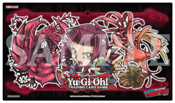 YuGiOh Playmat Exclusive AKIZA BLACKROSE DRAGON 2025 NYCC Exclusive - Image 1